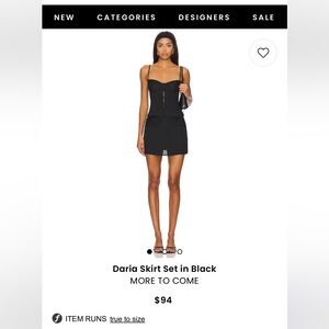 More to come daria skirt set in black